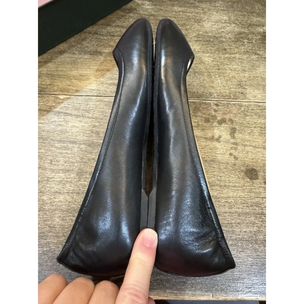 Kate Spade Kora Black Leather Ballet Flats Shoes Women Size 6.5‎
